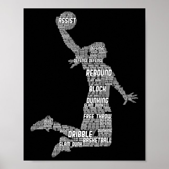 Basketball Girl Women Kids Girls  Poster (Front)
