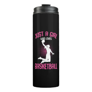 Basketball Girl Women Thermal Tumbler