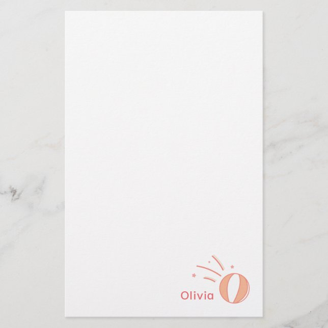 Basketball Girls Custom Name Gift Personalised  Stationery (Front)