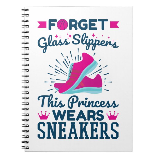 Basketball Girls This Princess Wears Sneakers Notebook (Front)