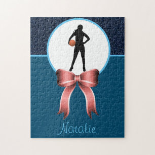 Basketball Glitter and Bow Puzzle