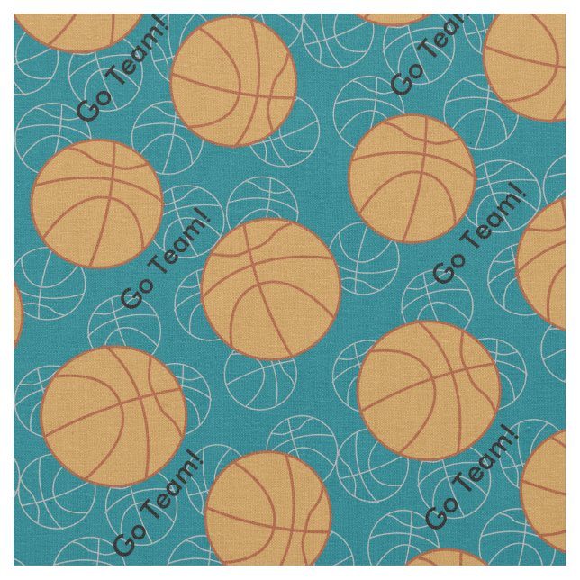 Basketball Go Team Fabric (Close Up)