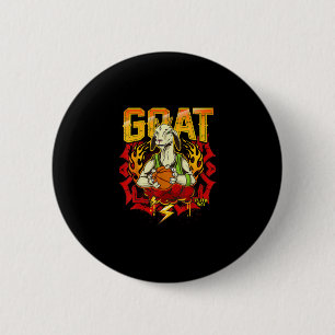Basketball Goat Gift 6 Cm Round Badge