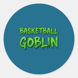 Basketball Goblin Classic Round Sticker