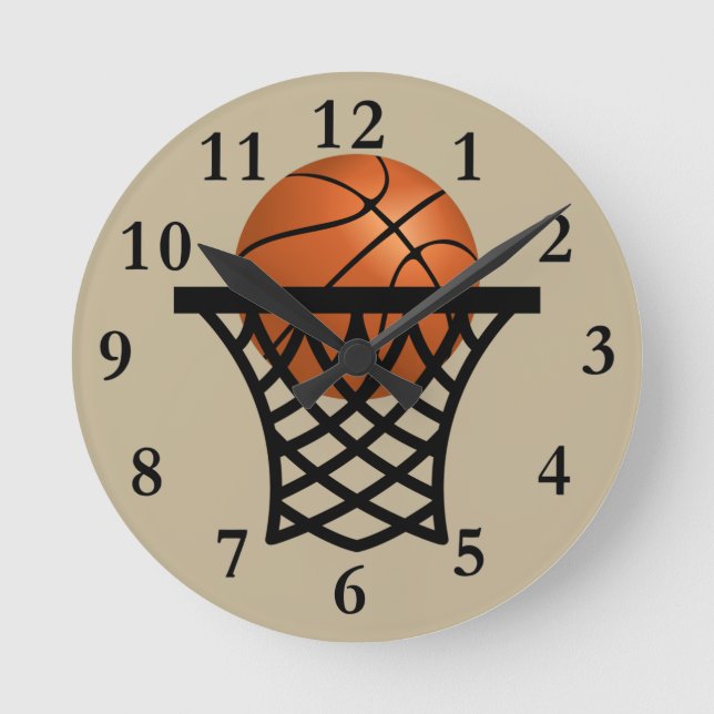 basketball going into hoop clock (Front)