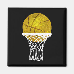 Basketball Gold Bball Trophy Sport Lover Gift Men  Magnet