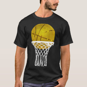 Basketball Gold Bball Trophy Sport Lover Gift Men T-Shirt