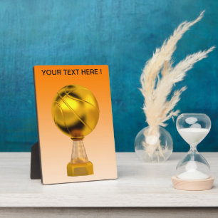 Basketball Gold Trophy Plaque