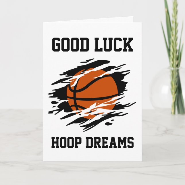 basketball good luck cards (Front)
