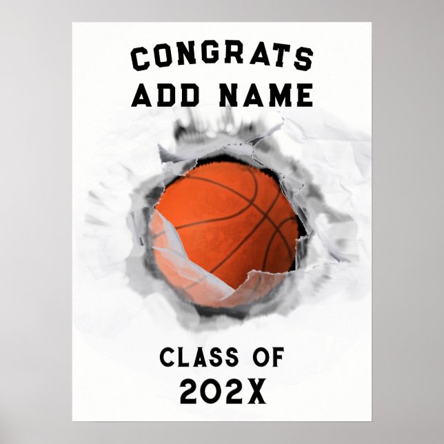 Basketball Graduation 2023 Poster (Front)