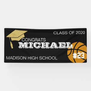 Basketball Graduation Banner Sign
