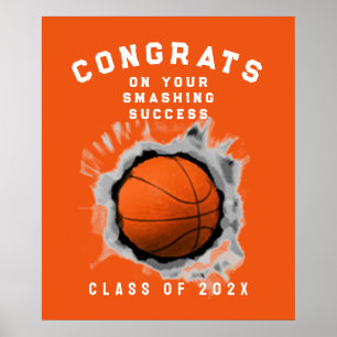 Basketball Graduation Poster