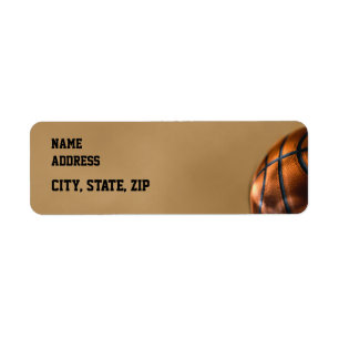 Basketball Graduation Return Address Label