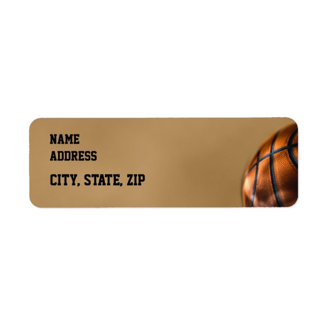 Basketball Graduation Return Address Label (Front)
