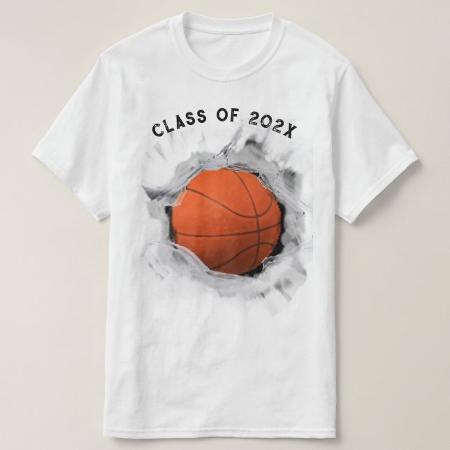 Basketball Graduation T-Shirt (Design Front)