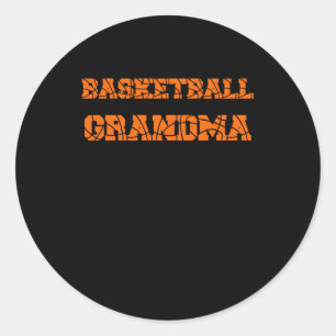Basketball Grandma 1  Classic Round Sticker