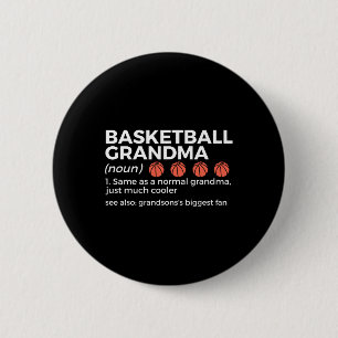 Basketball Grandma Definition Grandson's largest f 6 Cm Round Badge