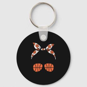 Basketball Grandma Life Messy Bun Key Ring