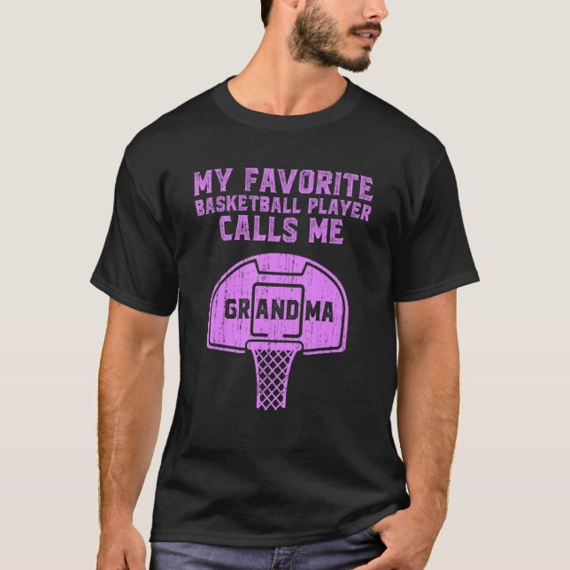 Basketball Grandma Mothers Day Basketball Player B T-Shirt (Front)