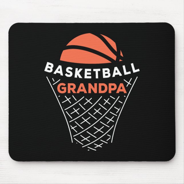 Basketball Grandpa Bball Lover Best Grandfather Ev Mouse Pad (Front)