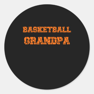 Basketball Grandpa Classic Round Sticker