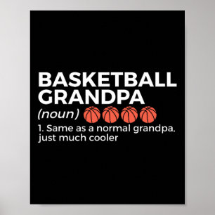 Basketball Grandpa Definition Poster