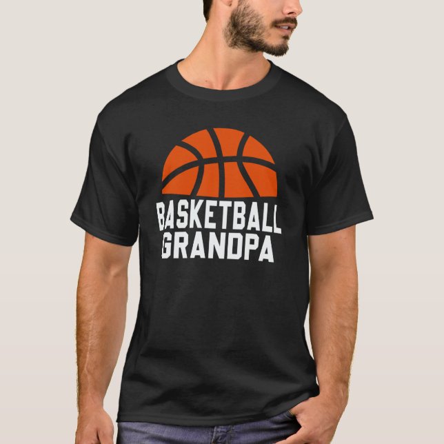 Basketball Grandpa For Men Family Matching Basketb T-Shirt (Front)