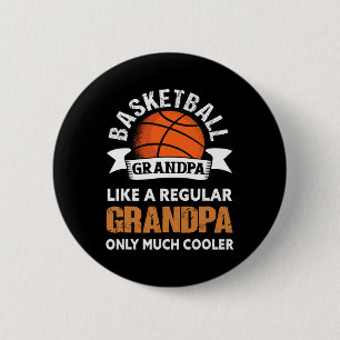 Basketball Grandpa - Fun Basketball Grandfather 6 Cm Round Badge
