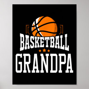 Basketball Grandpa Team Sports Fan Poster