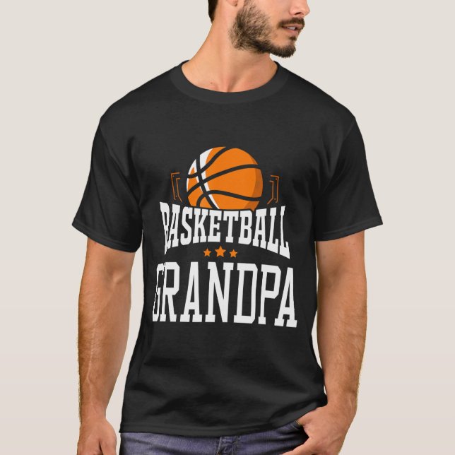 Basketball Grandpa Team Sports Fan T-Shirt (Front)