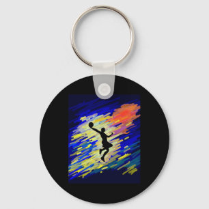 Basketball Graphic  Key Ring