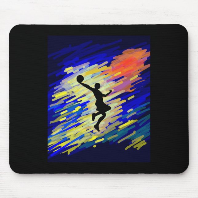 Basketball Graphic  Mouse Pad (Front)