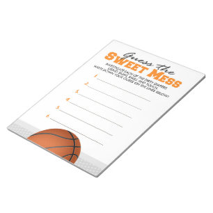 Basketball Guess The Sweet Mess Game Answer Notepad