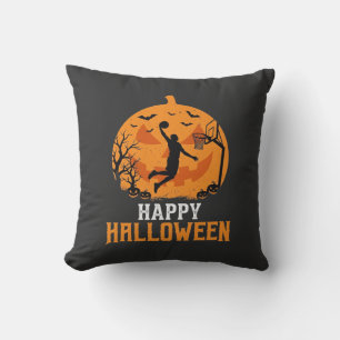 Basketball Halloween Dunk Pumpkin Design_1 Cushion