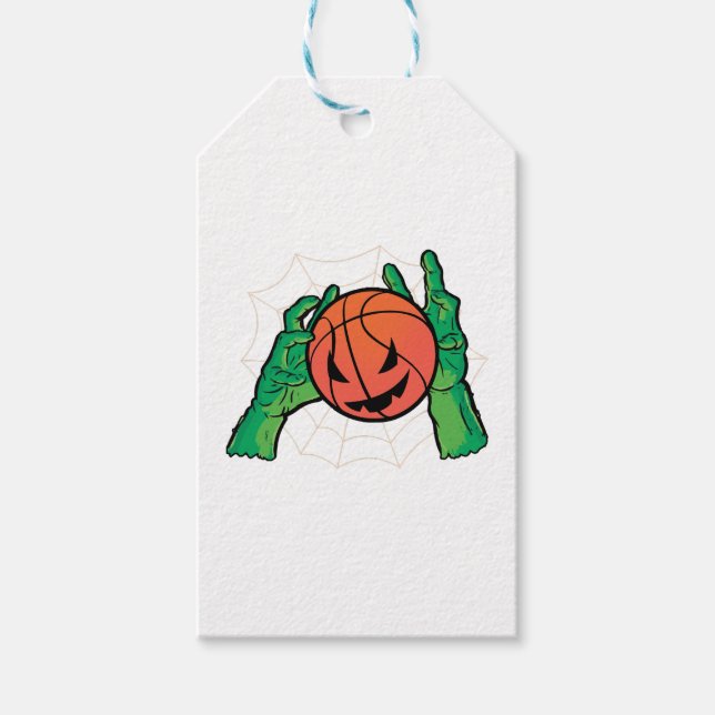 Basketball Halloween     Gift Tags (Front)