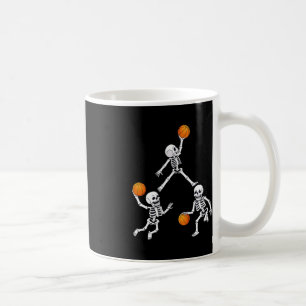 Basketball Halloween Skeleton Dunking Dribble Boys Coffee Mug