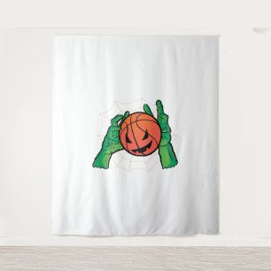 Basketball Halloween Tapestry