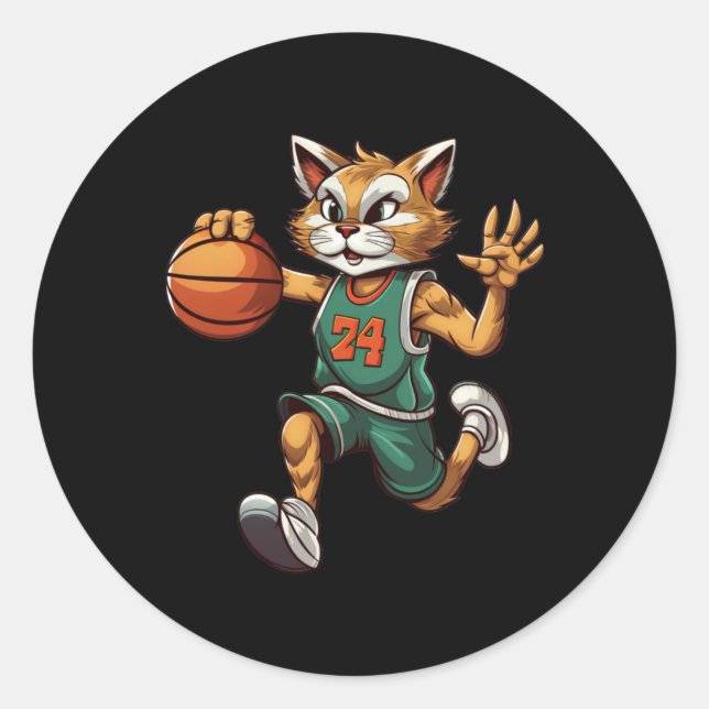 Basketball Hangover  Classic Round Sticker (Front)
