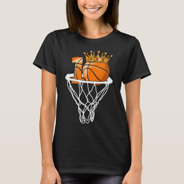 Basketball Happy 10th Birthday Boy Bball 10 Years  T-Shirt (Front)