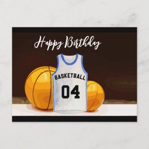 Basketball Happy Birthday Basketball Player  Postcard