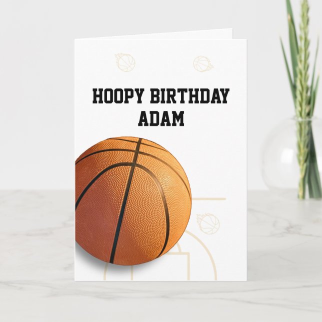 Basketball Happy Birthday Card Sports Funny (Front)