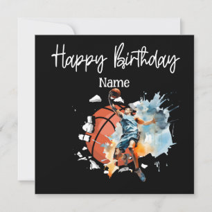 Basketball Happy Birthday to Player Card