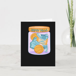 Basketball Happy Pills Sticker  Card
