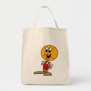 basketball head tote bag