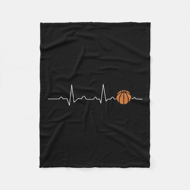 Basketball Heart 1  Fleece Blanket (Front)