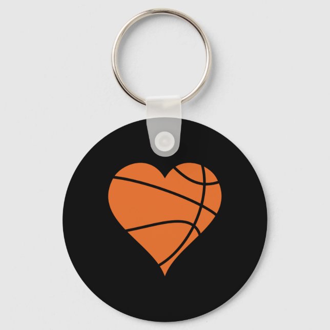Basketball Heart 2  Key Ring (Front)