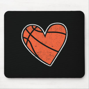 Basketball Heart Basket Ball Player Coach Fan Coup Mouse Pad