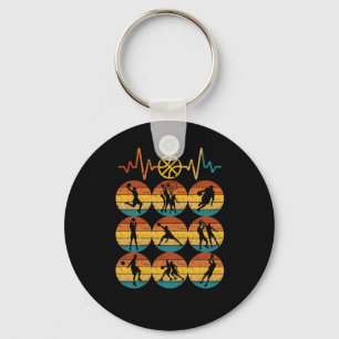 Basketball Heart Beat Key Ring