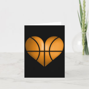 Basketball Heart Design Funny Gift For Valentine Card