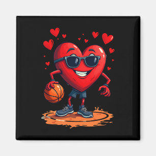 Basketball Heart - Love And Hoops Design For Magnet